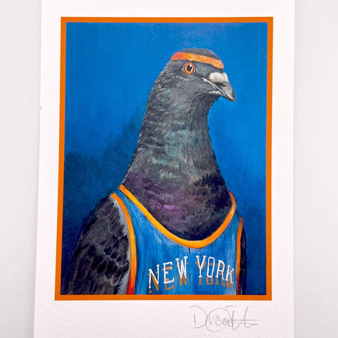 NYC Knicks Pigeon Print