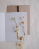 Rock Pigeons and Roses Speckled Greeting Card in eco sleeve