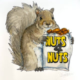 NYC Nuts for Nuts Squirrel Print