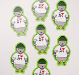 I Heart NY Pigeon Sticker