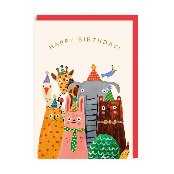 Happy Birthday Day Animals Greeting Card