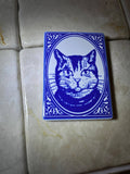 Delft-Style Cat Fridge Magnet