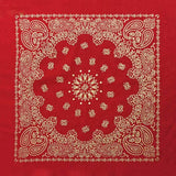 Bandanna Co Metallic Paisley 22" x 22": Burgundy/Gold