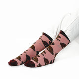 Hare Socks | Bamboo Socks | Burgundy Socks | Farm Socks