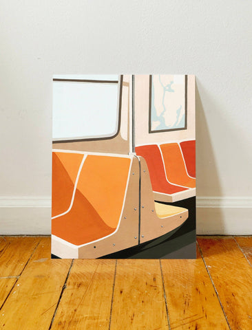 NYC Subway Seats Art Print