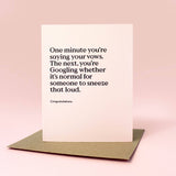 Sneeze That Loud Wedding Card