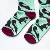 Otter Socks | Child Bamboo Socks | Pastel Green Socks