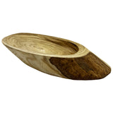 12" Wide Decorative Wood Bowl In Brown