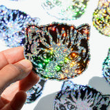 Glitter Kitty | Holographic Cute Cat Die Cut Vinyl Stickers