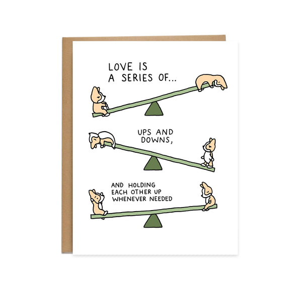 Seesaw Love Card