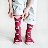 Flamingo Socks | Bamboo Socks | Red Socks | Africa Socks