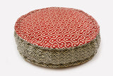 Block Print Meditation Cushion - Double Sided Round