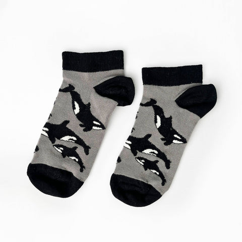 Orca Socks | Trainer Socks | Grey Socks | Ocean Socks