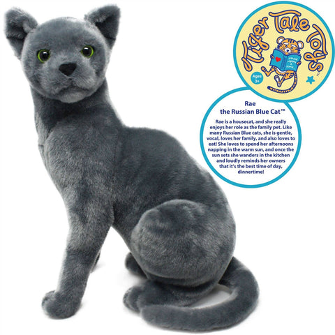 Rae The Russian Blue Cat | 13 Inch Stuffed Animal Plush