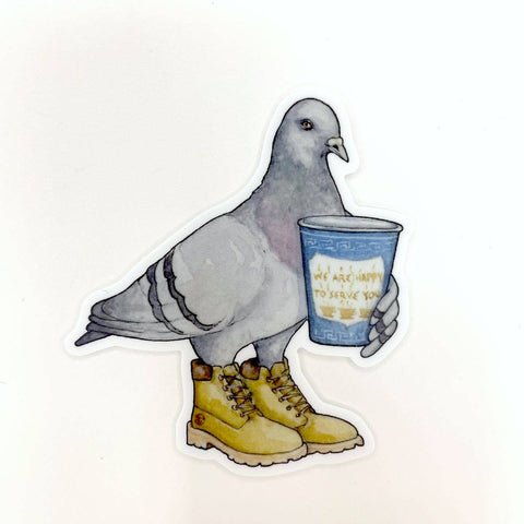 Pigeon in Boots Sticker