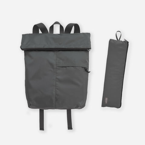 Backpack - fold up travel bag - Dark Grey
