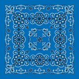 Bandanna Co Texas Paisley 27" X 27": Navy Blue