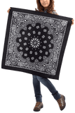 Bandanna - 35" Grande MADE IN USA - Chambray Paisley