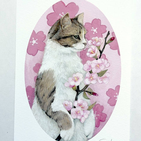 Spring Celebration Kitty Print