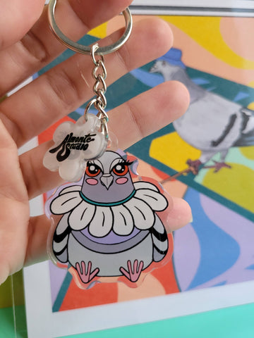 Pigeon Keychain