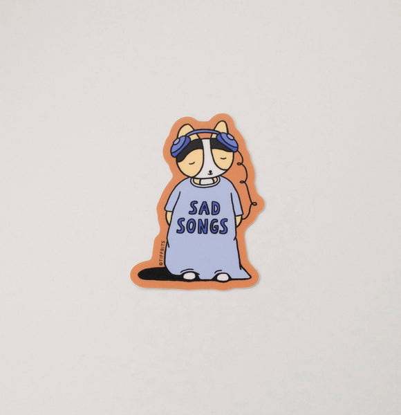 Sad Songs Corgi Sticker