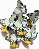 Pigeon in Timbs Enamel Pin 