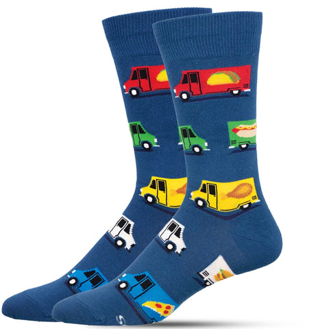 Food Truck Navy Socks