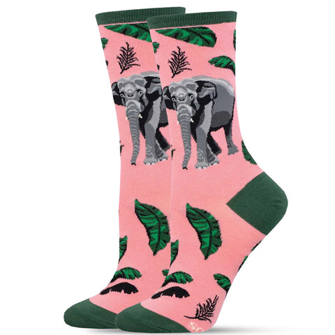 Asian Elephant Pink Socks