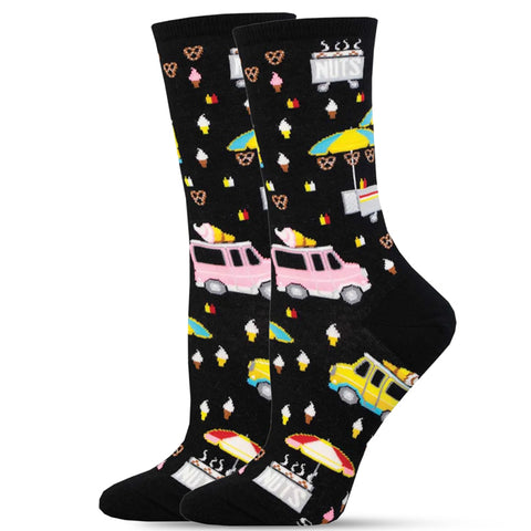 Street Food Vendors Black Socks