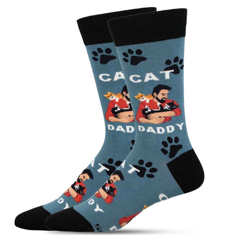 Cat Daddy Blue Socks