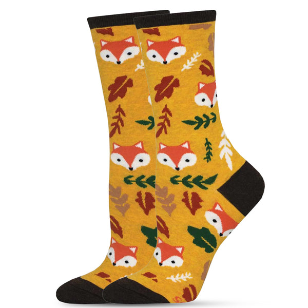 Foxy Fall Yellow Socks