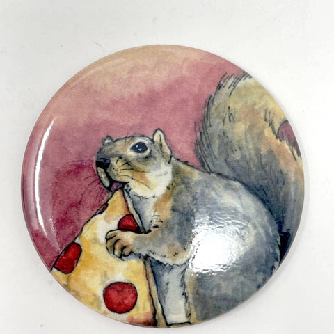 NYC Foodie Pizza Squirrel Magnet