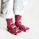 Flamingo Socks | Bamboo Socks | Red Socks | Africa Socks