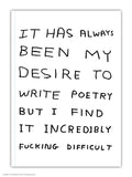 David Shrigley A6 Notebook  Write Poetry