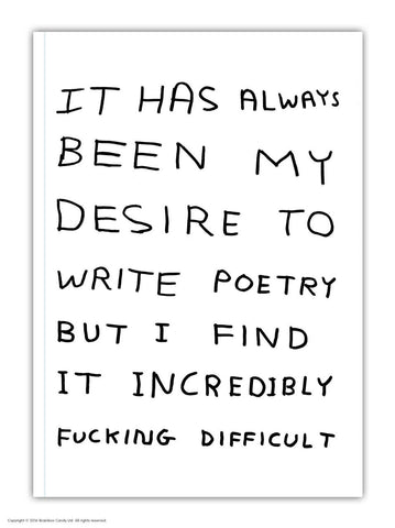 David Shrigley A6 Notebook  Write Poetry