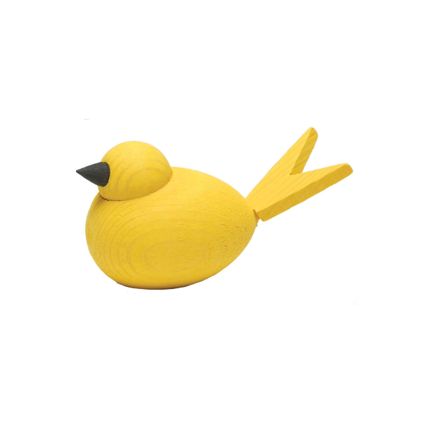 Swedish Wooden Bird - Yellow