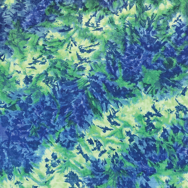 Bandanna - 22" - Tie Dye Green/Blue
