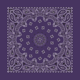 Bandanna - 22" MADE IN USA - Plum Paisley