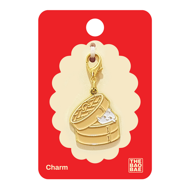 Steamer Dumpling Bao Enamel Charm