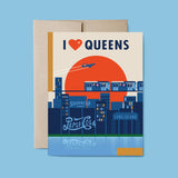 I Love Queens New York Greeting Card