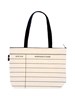 Library Card Zippered Market Tote