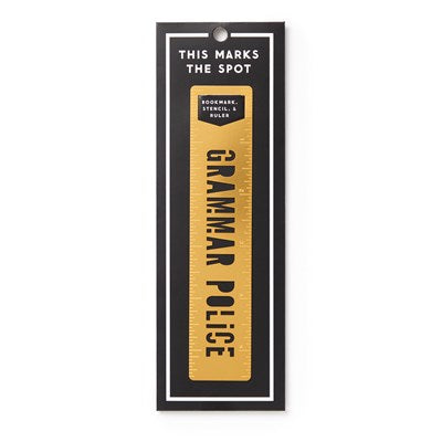 Grammar Police Metal Bookmark Stencil