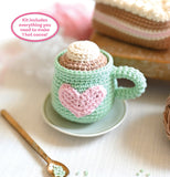 Crochet Cafe Amigurumi Kit Hot Cocoa:  Everything You Need Is Included: 100%-Cotton Yarn, Crochet Hook, Stitch Marker, Tapestry Needle, Fiberfill, Step-by-Step Leaflet, and Exclusive Instruction Videos; Beginner Friendly!