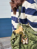 Hand-painted Boho Monarch Bag Charm + Keychain | Eco-Friendly