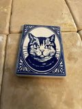 Delft-Style Cat Fridge Magnet