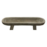 22" Wide Decorative Wood Bowl In Brown