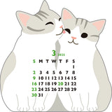 Mini Twin Cats Calendar 2025