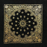 Bandanna Co Metallic Paisley 22" x 22": Burgundy/Gold