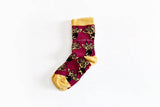 Giraffes Socks | Kids Bamboo Socks | Burgandy Socks