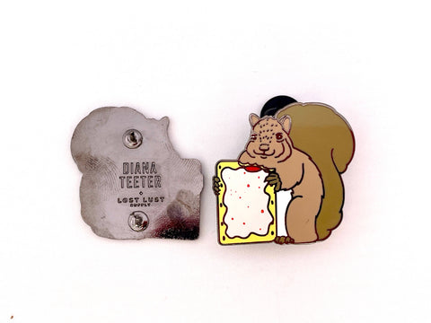 Pop Tart Squirrel Enamel Pin